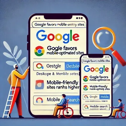 Illustration : Google favorise les sites optimisés mobile